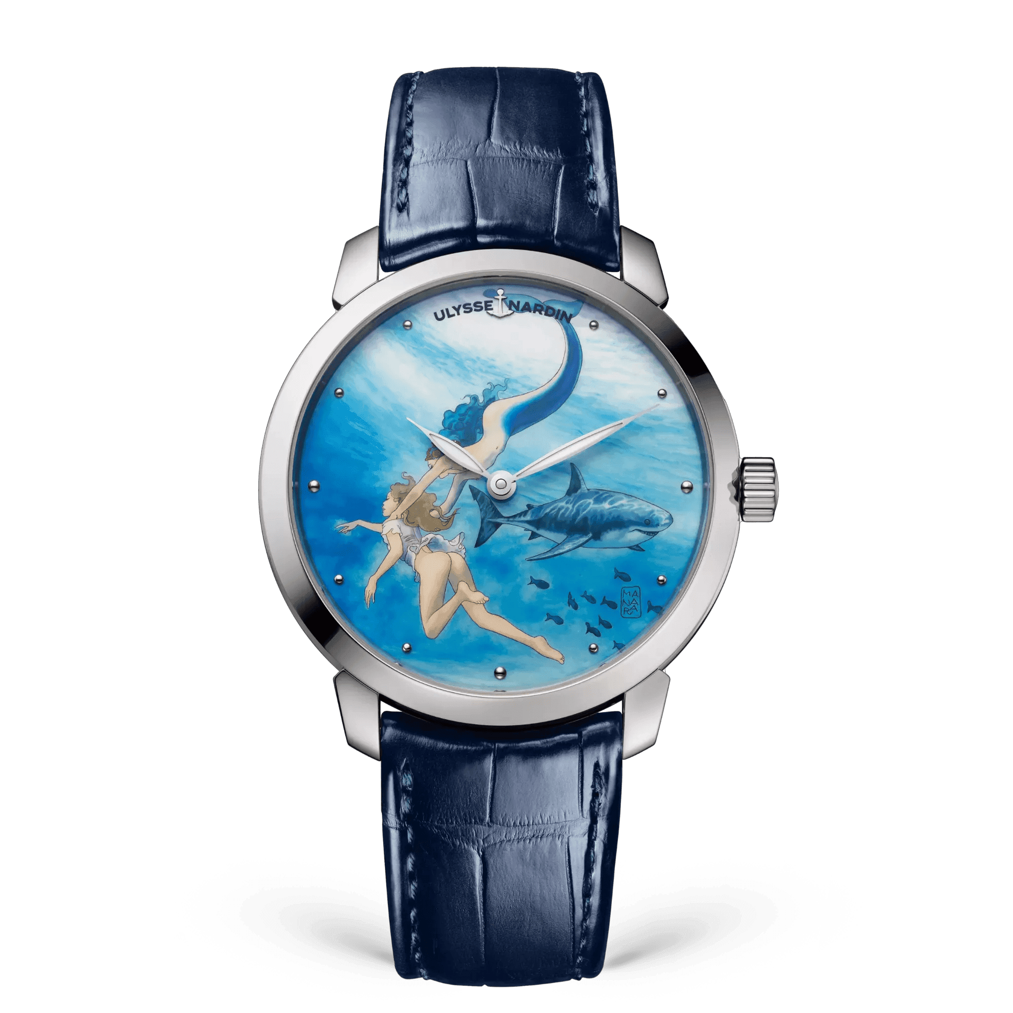 Classico Manara Manufacture 3203-136LE-2/MANARA.05 watch with Blue ALLIGATOR STRAP